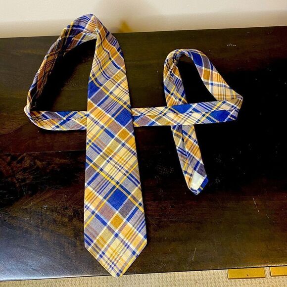 Brooks Brothers Other - Brooks Brothers Makers all cotton blue and tan plaid tie